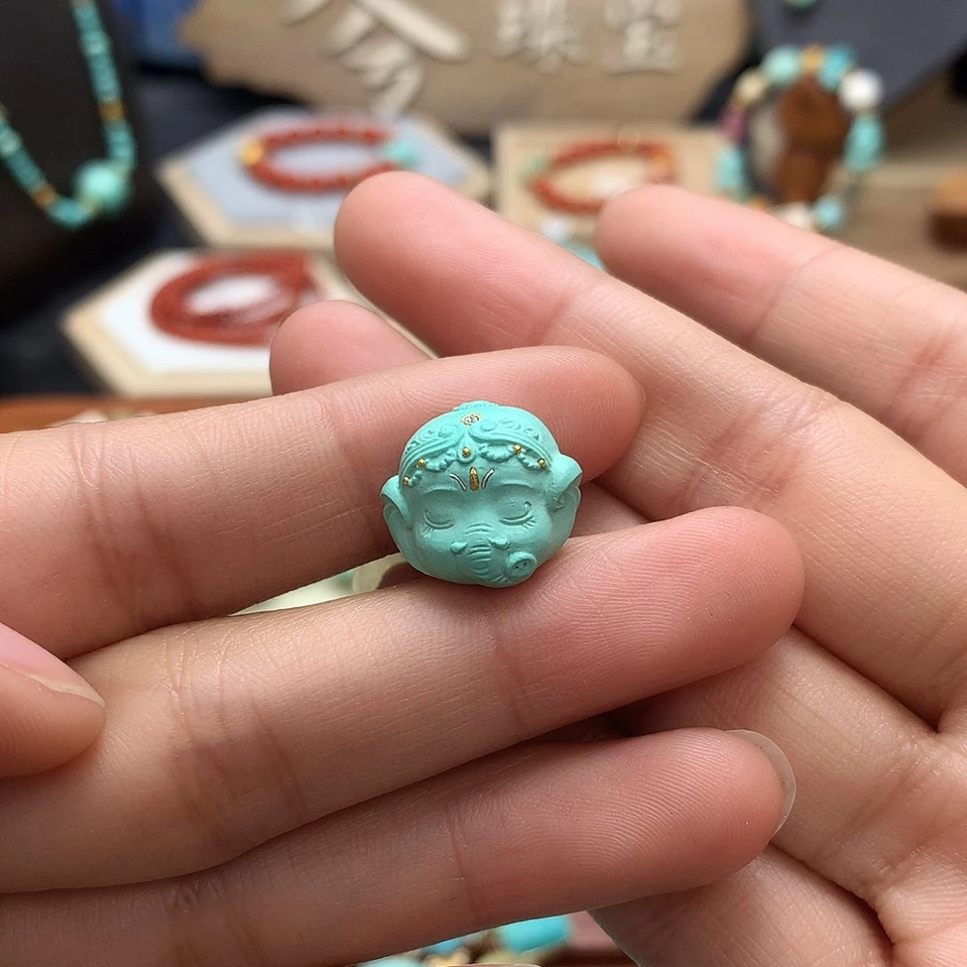 绿松石挂件未镶嵌翊*