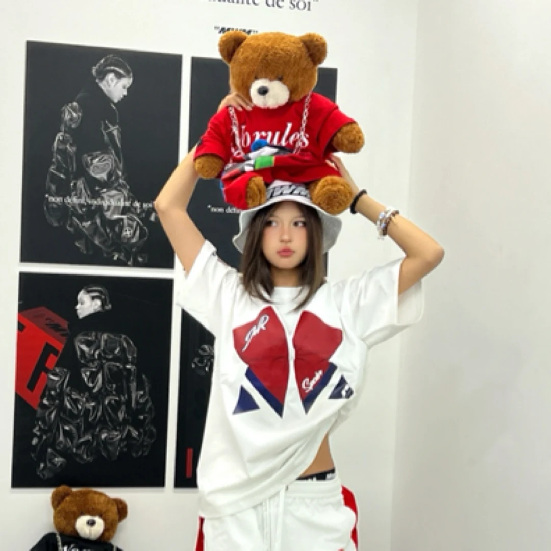 OOXOO潮汇｜JT2025新品蝴蝶结短袖夏季T恤潮酷JT092020146