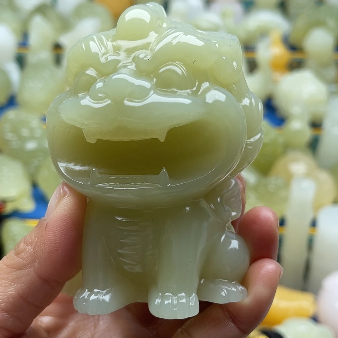 t***6玉天然桌面小摆件