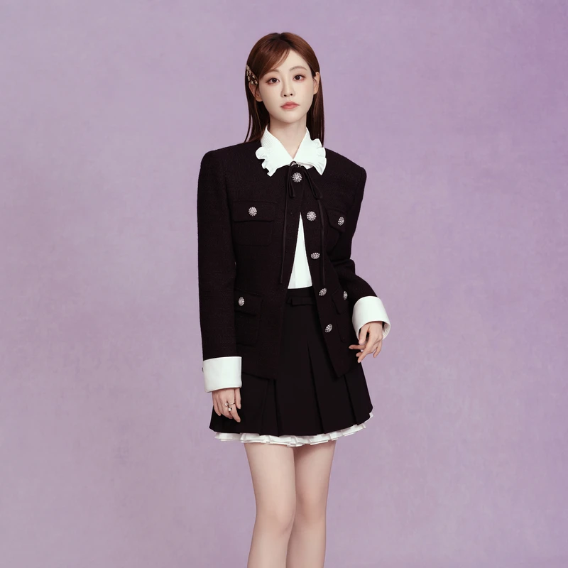 【可可专属】LIME/莱茵祝绪丹同款千金风梭织半裙LDGD9AWSK901