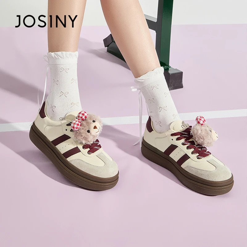 卓诗尼拼色玩偶德训鞋2025新款休闲时尚流行低帮女鞋5J2A23661