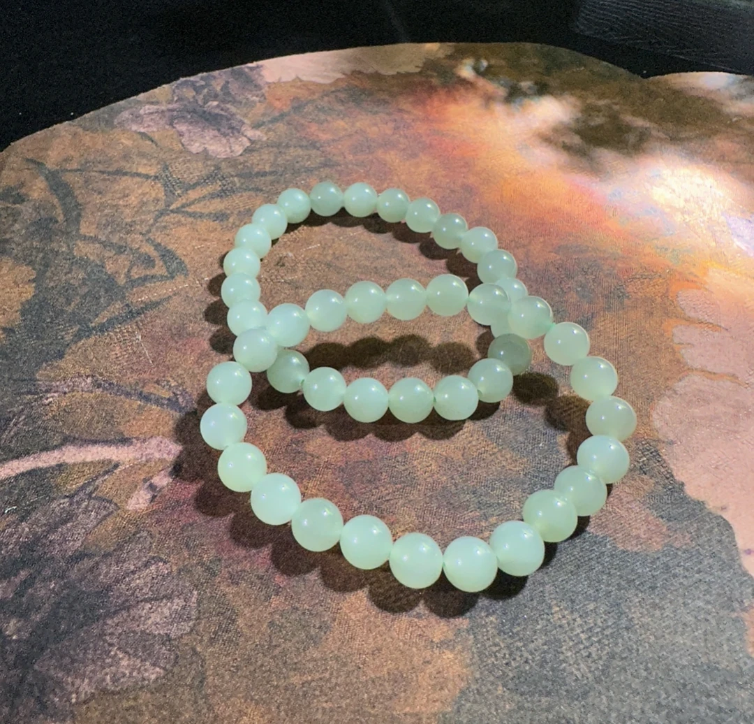 正宗天然和田玉冰晴卡8手串男女同款气质百搭多样性发货拍一发一