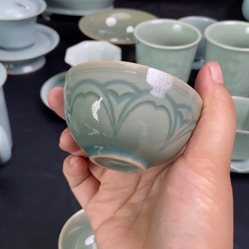 【闪购商品】小碗杯原矿天蓝釉