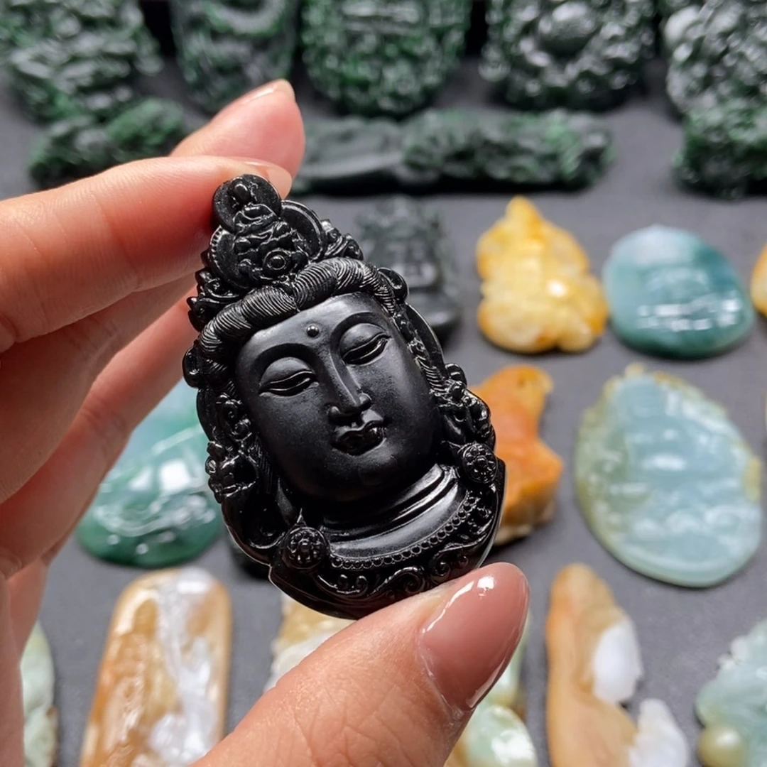 定制翡翠未镶嵌T观音头