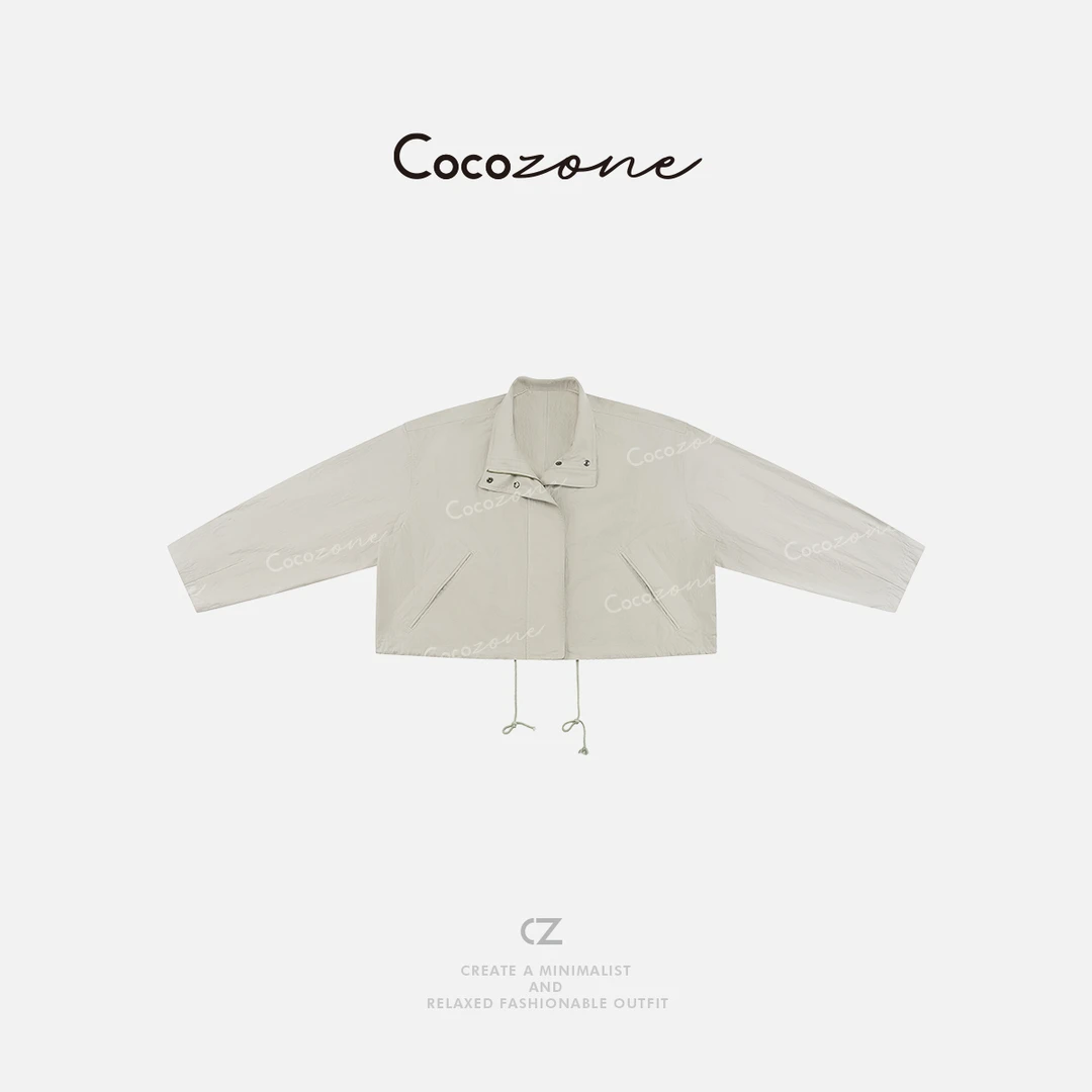 COCO ZONE 刘一一 秋冬美式复古女式小众立领外套ACD2A0307