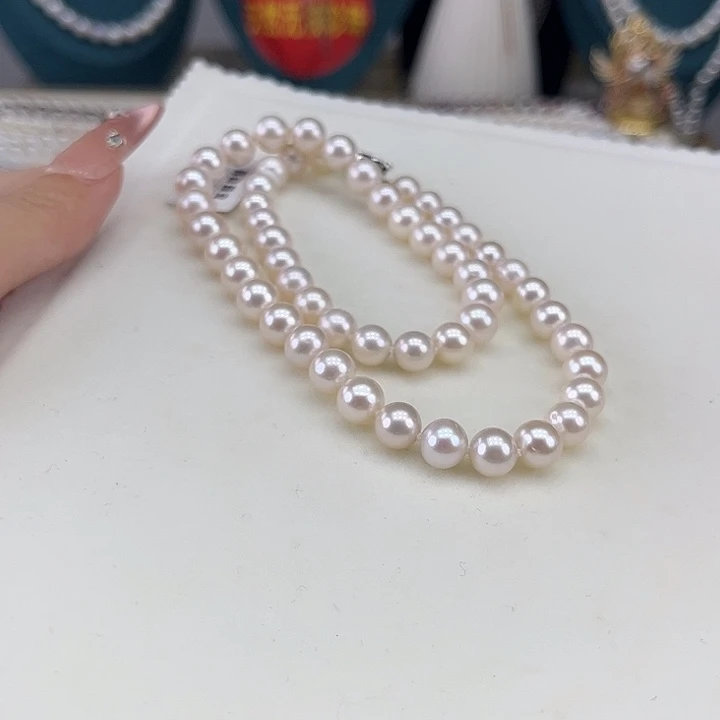 淡水珍珠银S925镶嵌颈饰8➕极光曼塔玫瑰高品