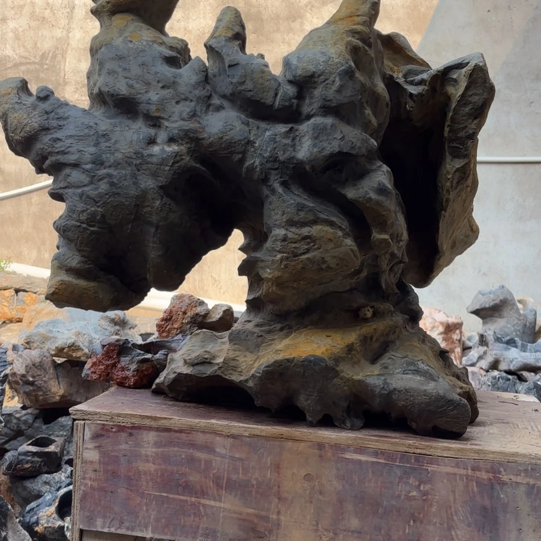 灵璧石花盆 天然外形