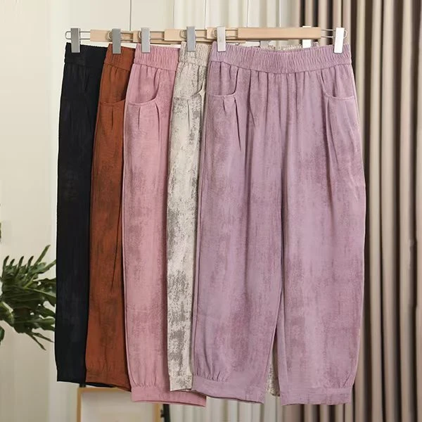 【奢华专柜品】2025夏季休闲遮肉宽松显瘦灯笼裤九分裤女款