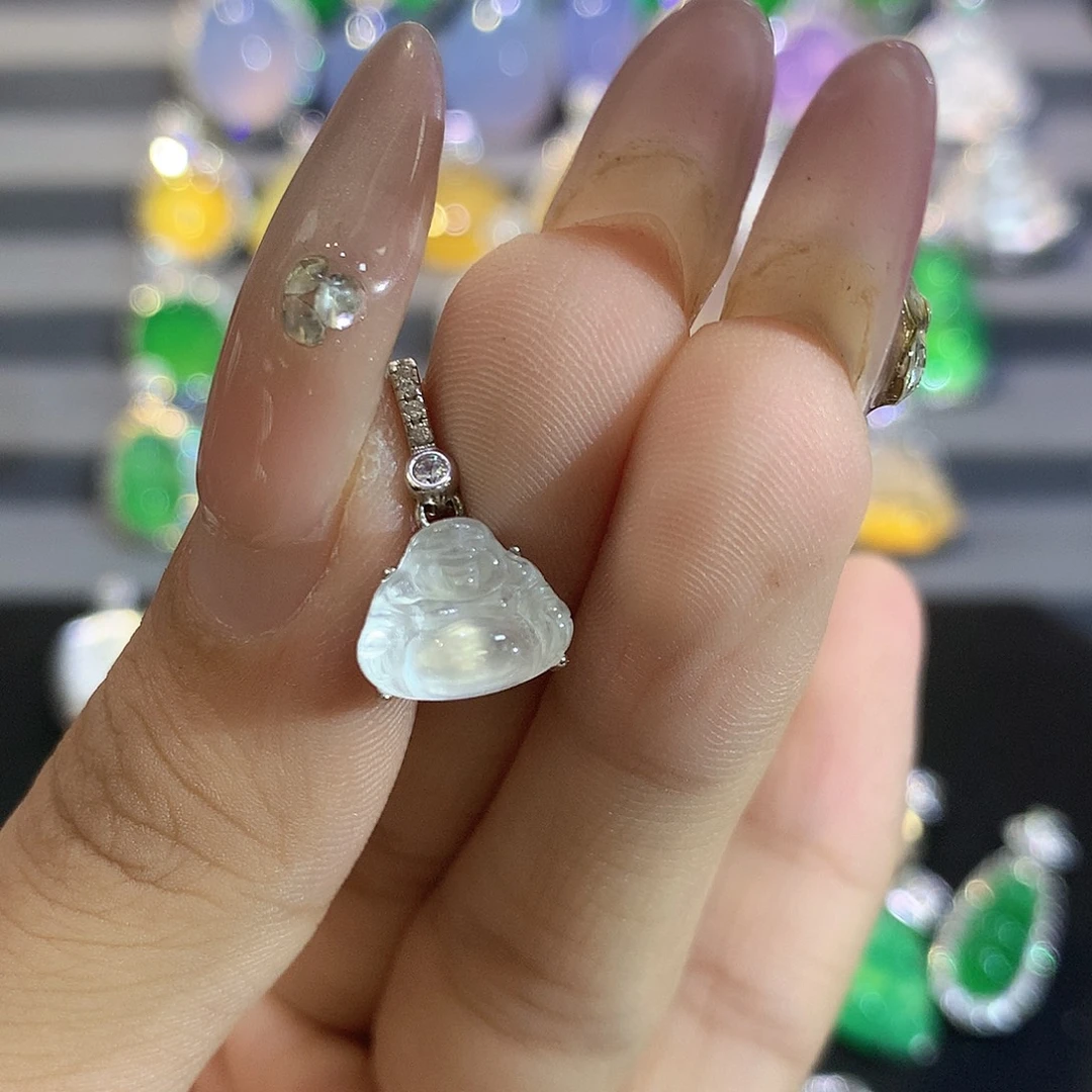 猪***仔玛瑙/玉髓银S925镶嵌颈饰