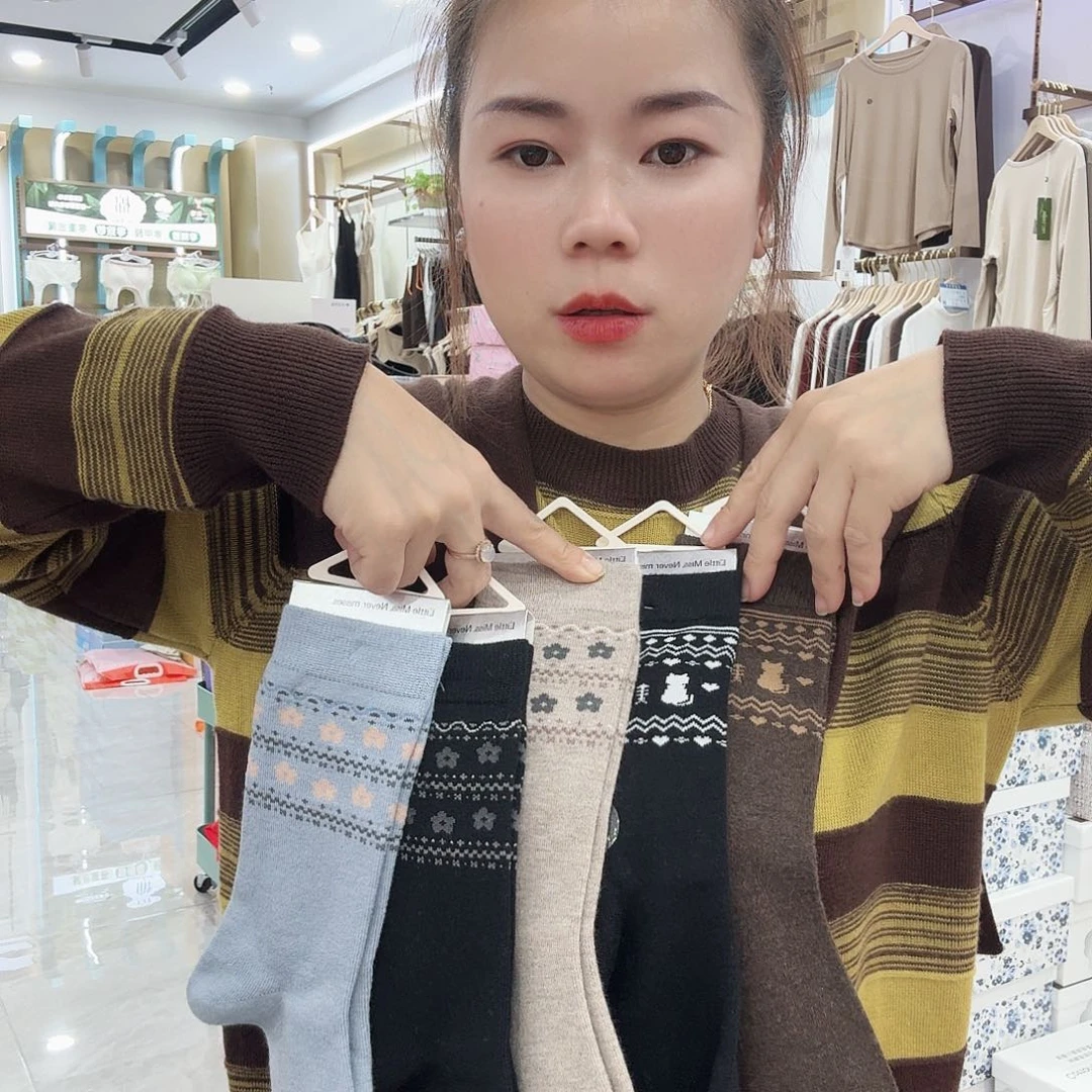 棉女士羊毛袜5双39.9