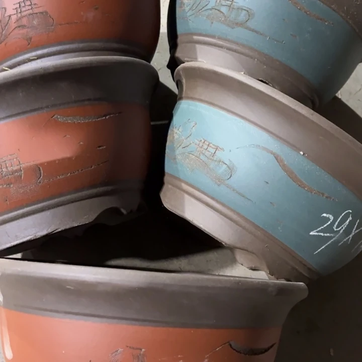 紫砂花盆100-5。  29-14。