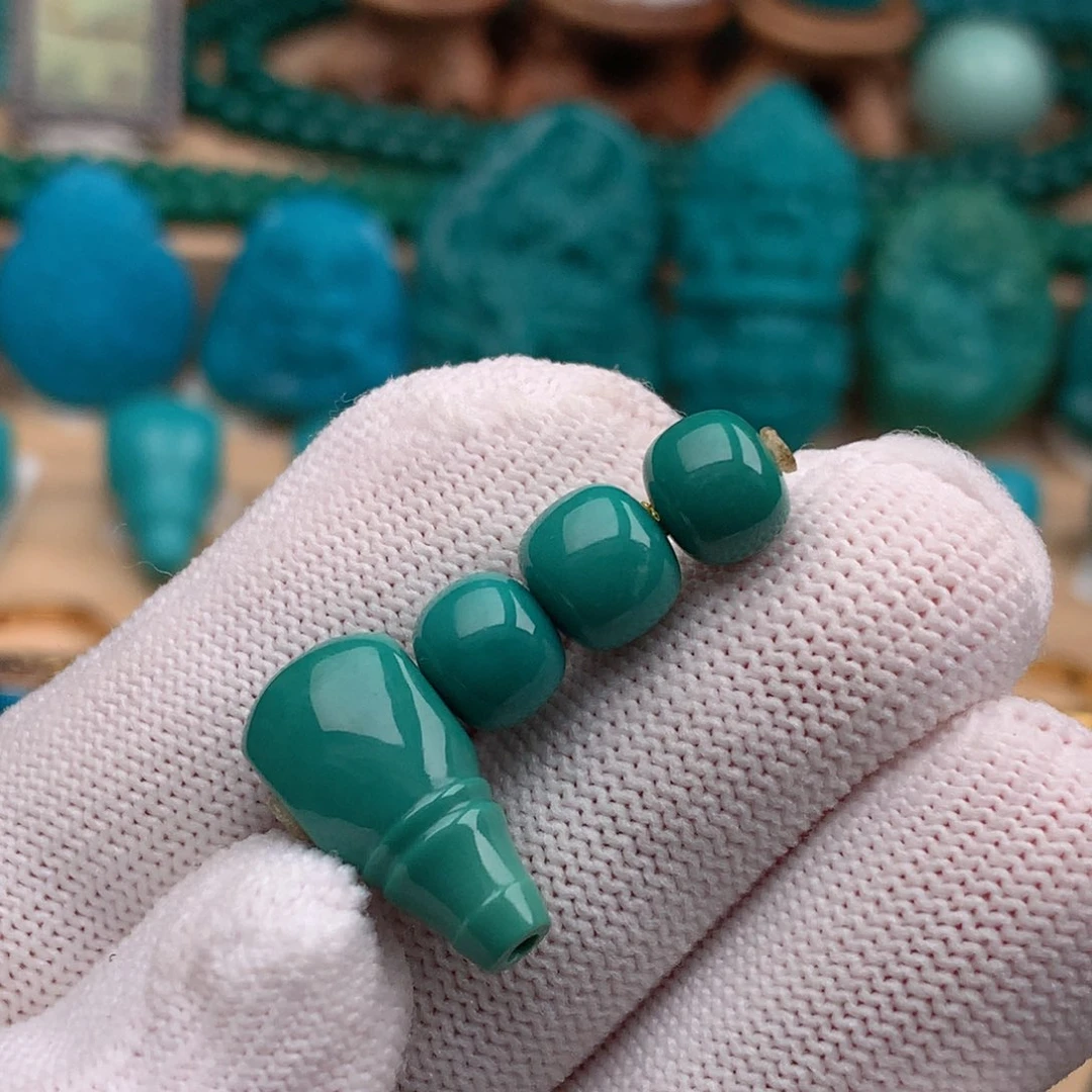 未镶嵌绿松石珠宝奇石精品套装