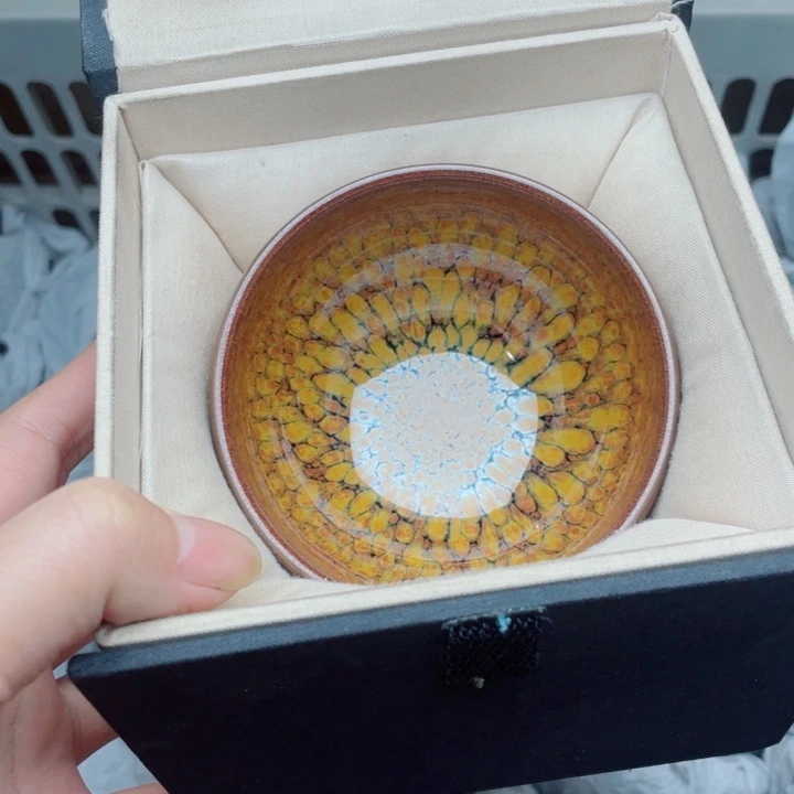 茶盏建窑建盏主人杯钵钵配礼盒