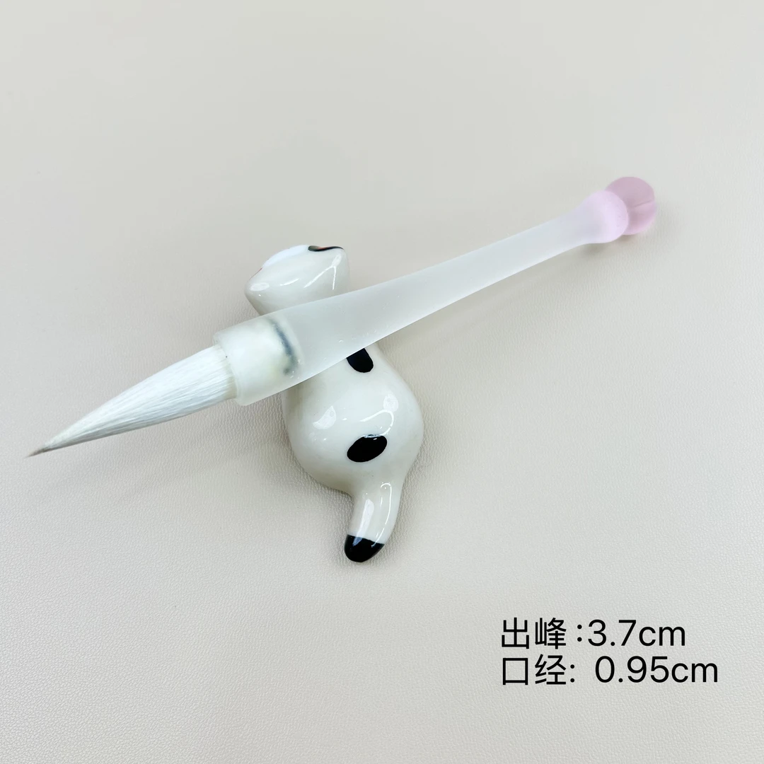 小粉桃出锋3.8cm琉璃兼毫作品级楷书行书毛笔精品高质量