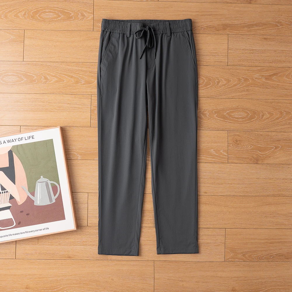 Y品质男装！速干！运动休闲裤男夏季超薄小脚裤男士松紧腰跑步男裤