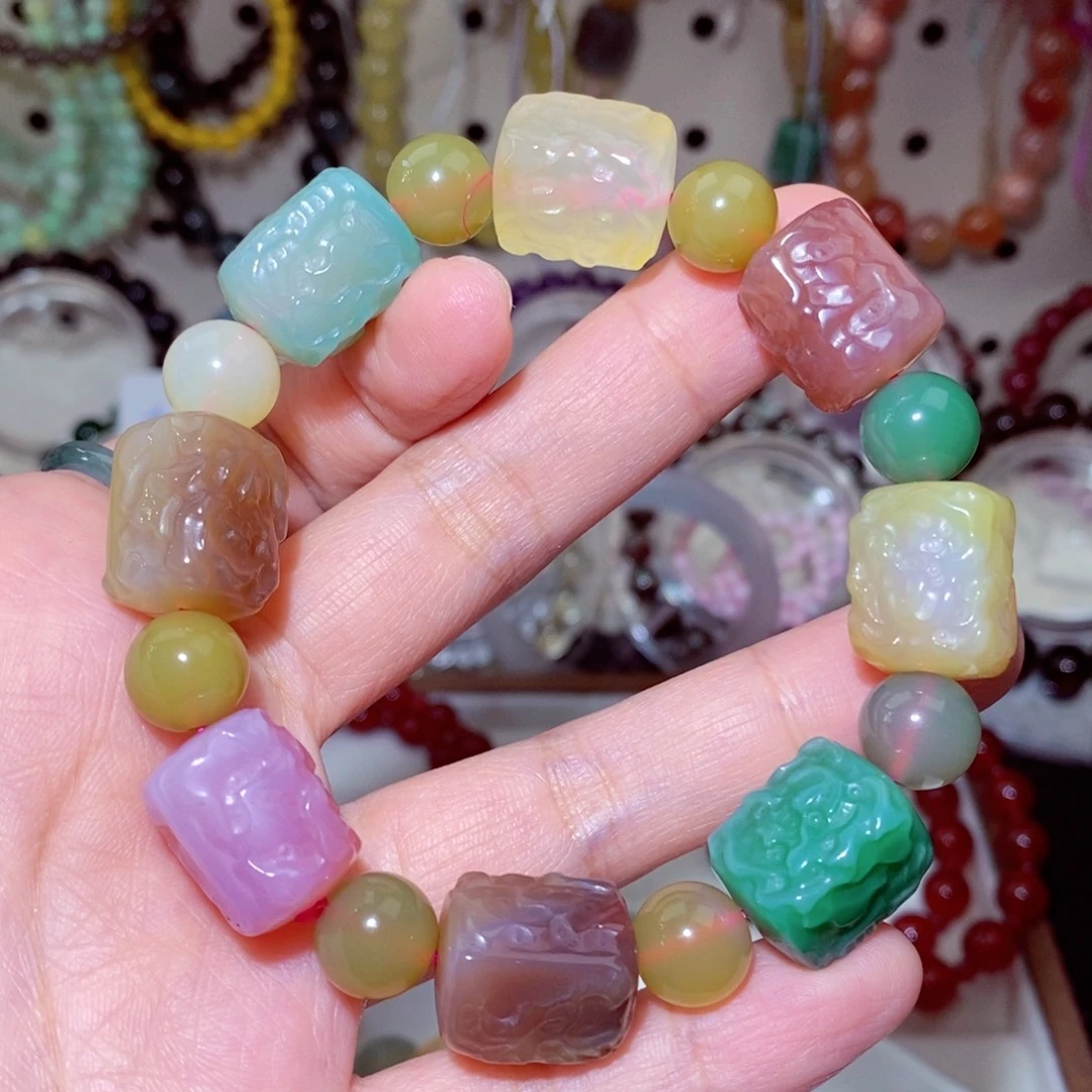 玛瑙未镶嵌手链手串单圈