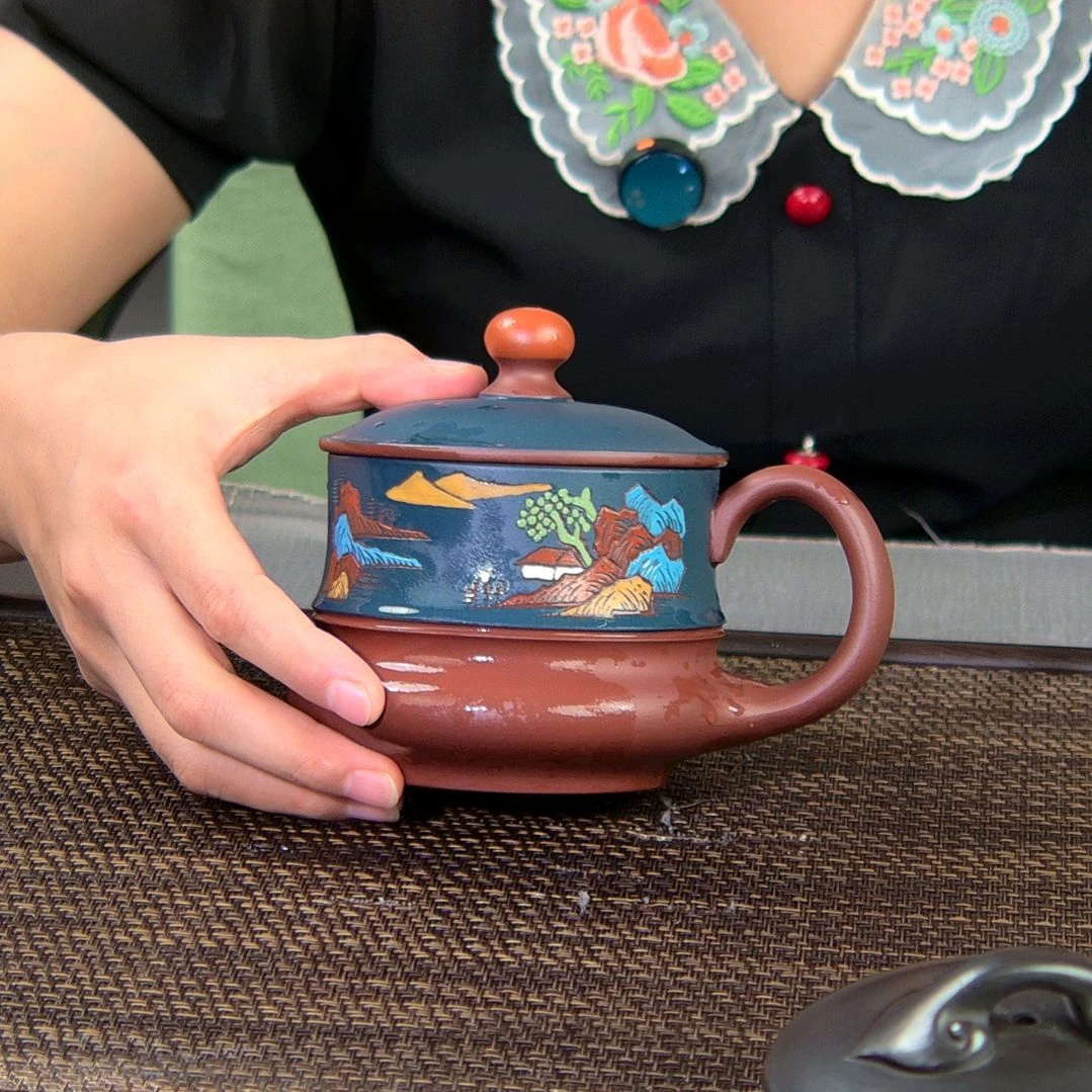 茶杯紫砂高货放漏