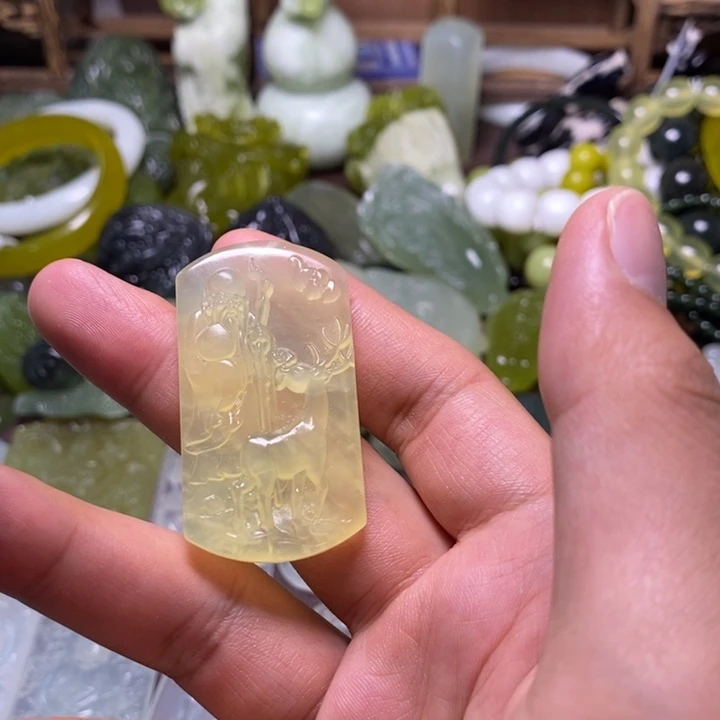 岫玉未镶嵌岫玉颈饰