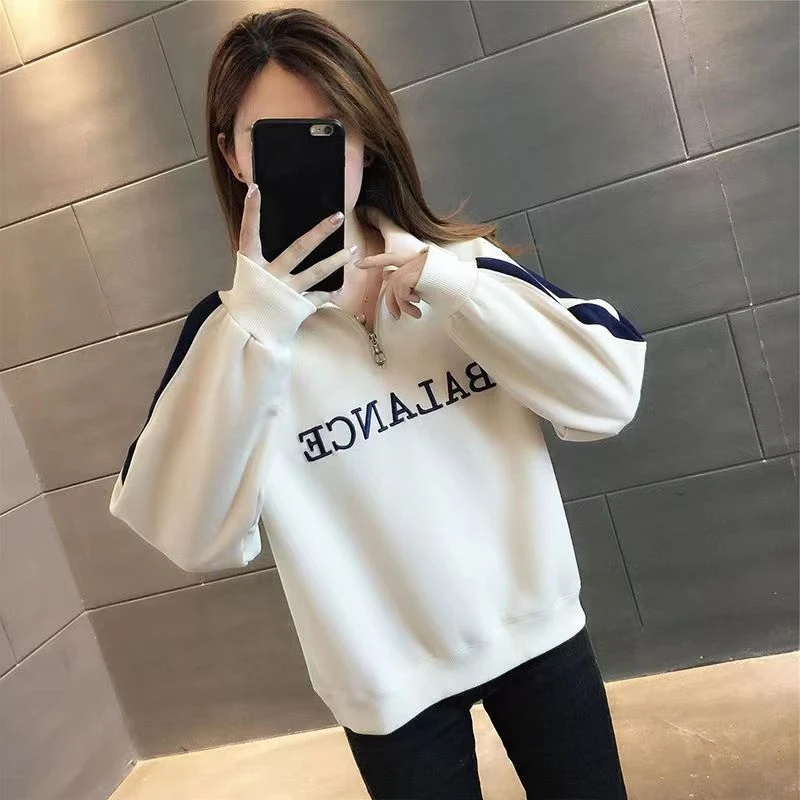 美式复古立领卫衣2025小众韩版宽松百搭潮牌慵懒风外套春冬上衣