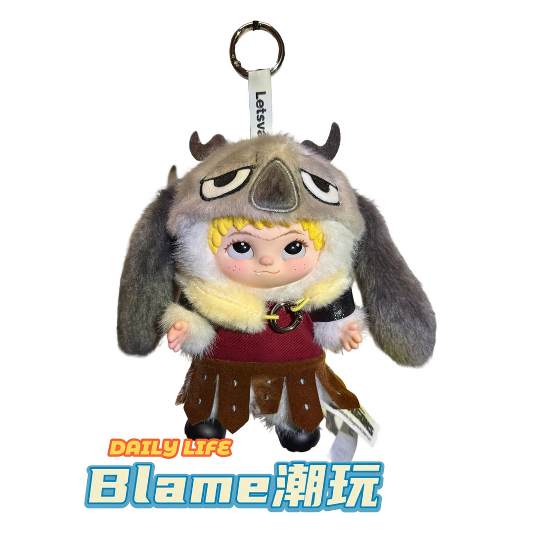 WAKUKU初代毛毛潮趣派对系列潮玩手办盲盒搪胶驯龙高手联名吊卡