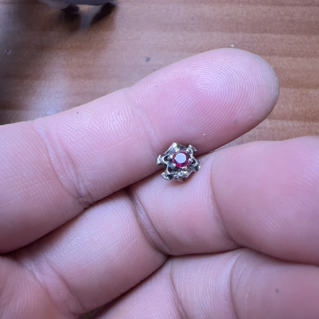 925银银制品 浅黄色背云吊坠