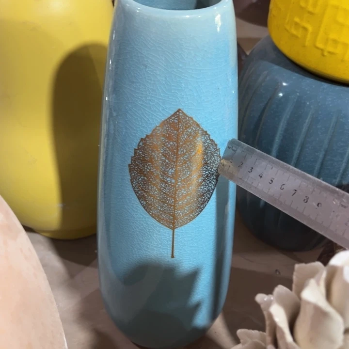 陶瓷花瓶摆件外贸出口微瑕捡漏高34口6公分