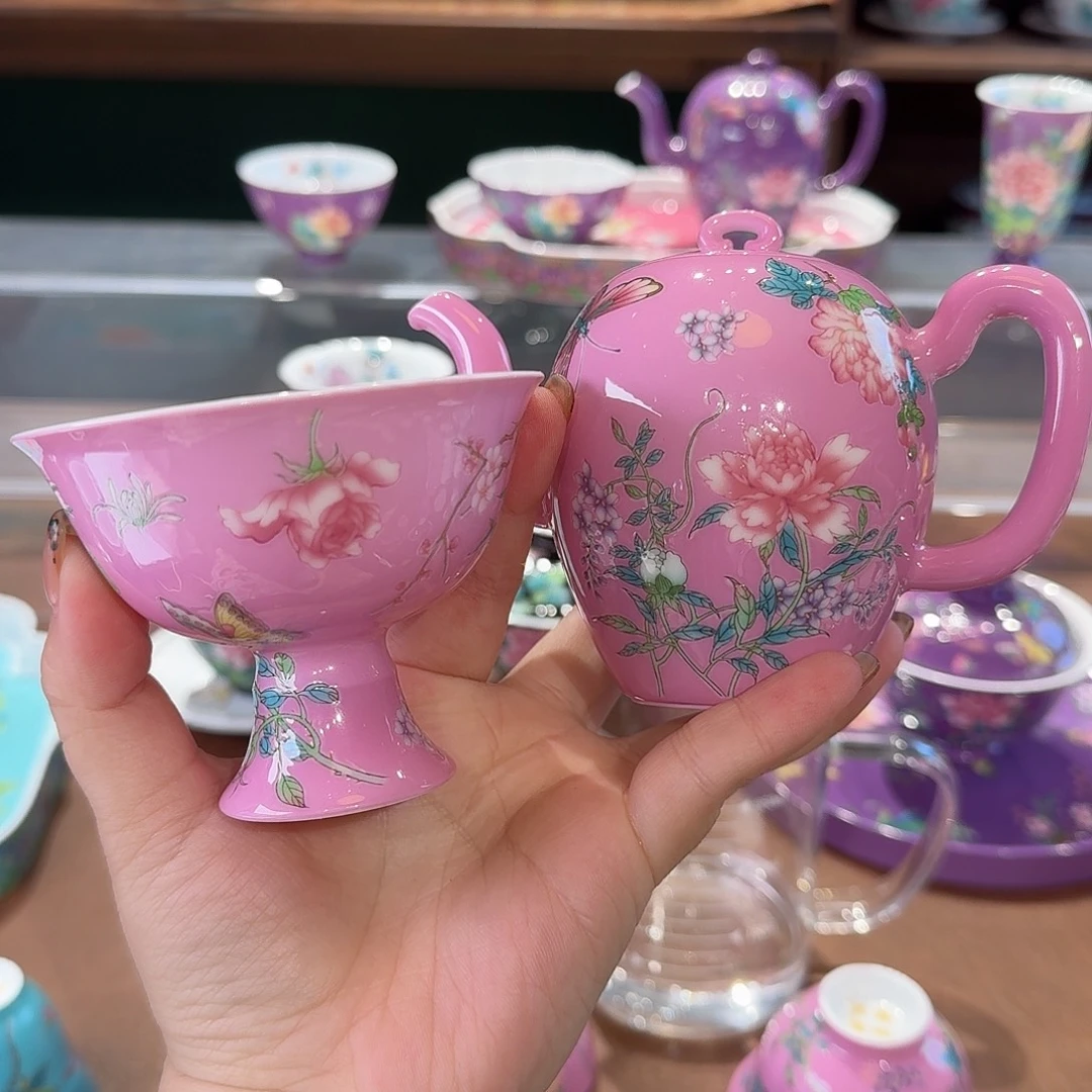 珐琅彩主人杯茶具套装