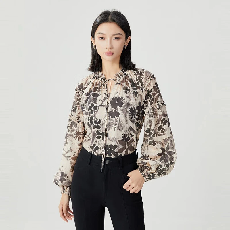 GIRDEAR/哥弟夏季新款通勤简约木耳领爆款两件套1300940都市假日