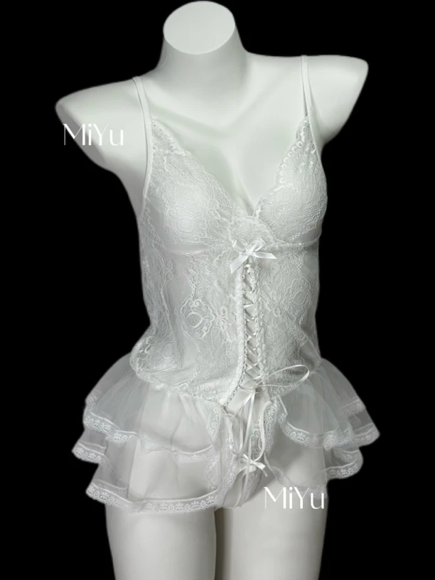 【觅妤】MiYu网纱连体衣可内搭白/黑