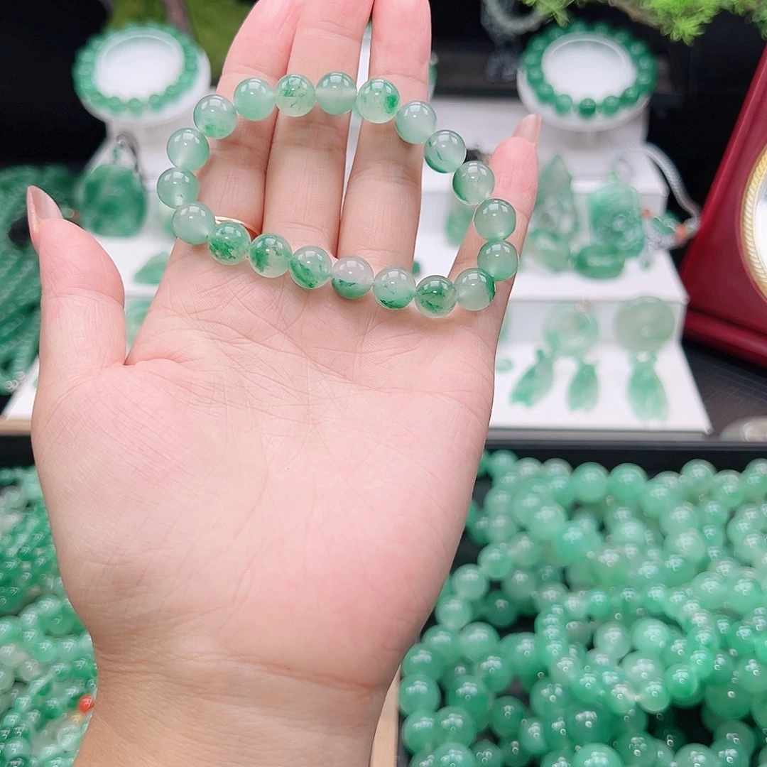 石英质玉（非洲翠）未镶嵌手链