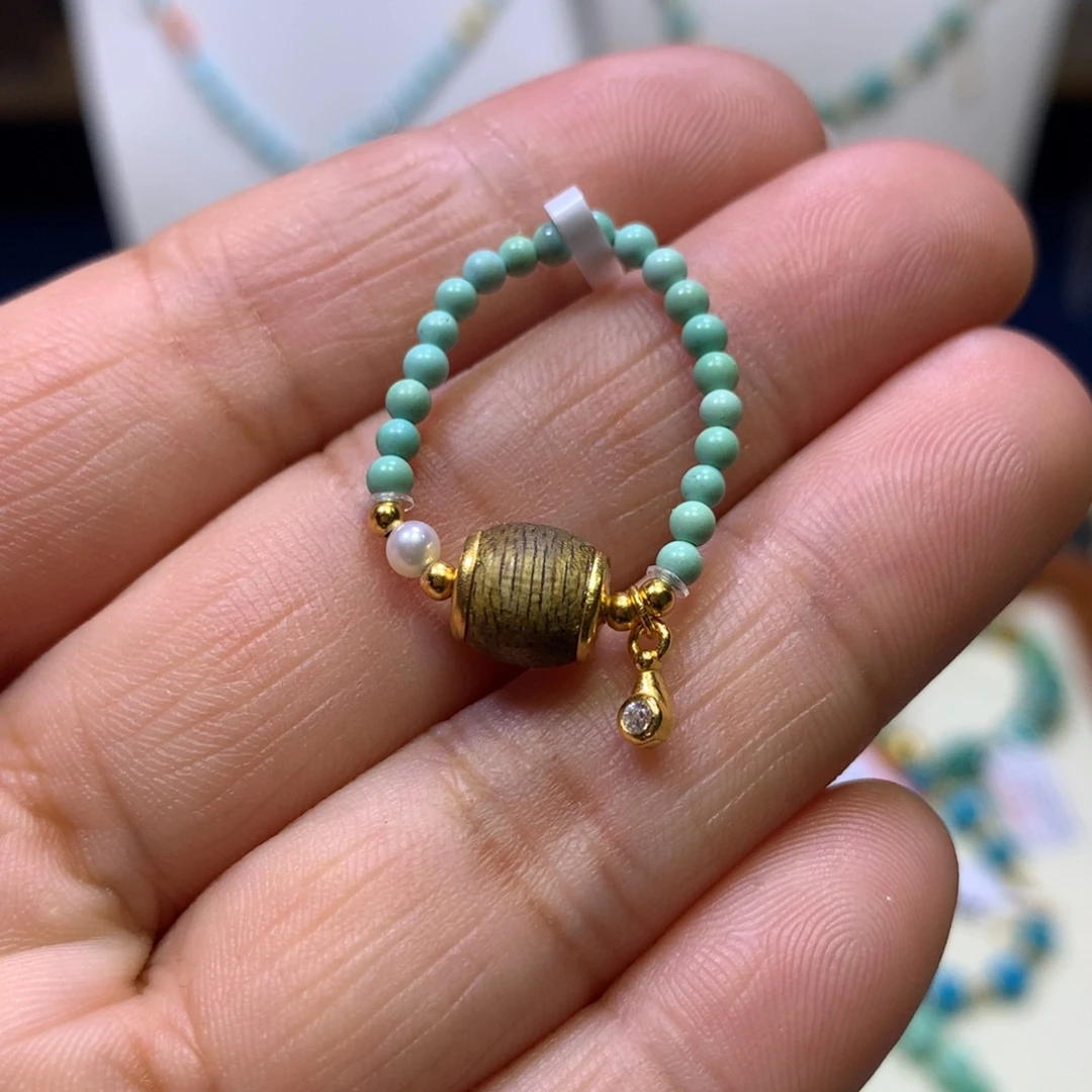 戒指淡水珍珠银S925镶嵌