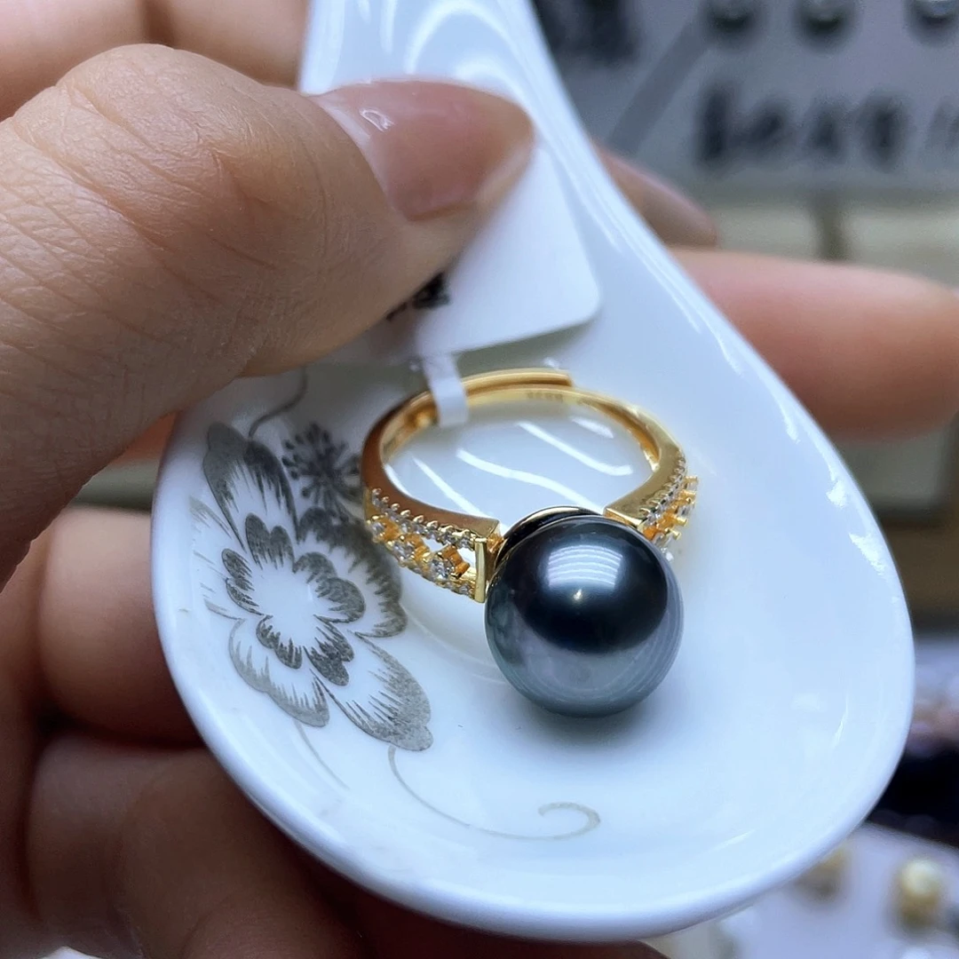 海水珍珠戒指银S925镶嵌