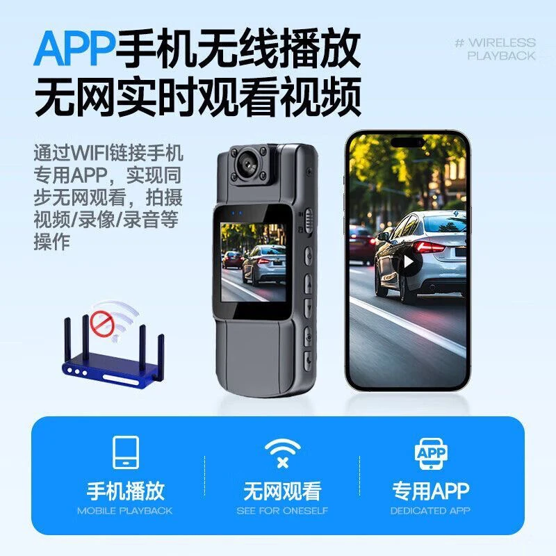 高清运动相机骑行摩托车行车记录仪小型运动旋转便携式无线防抖