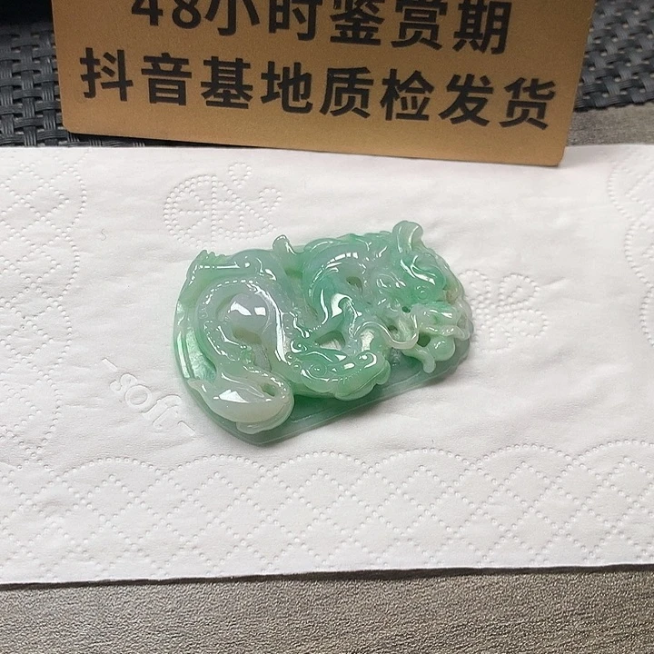颈饰未镶嵌翡翠龙牌