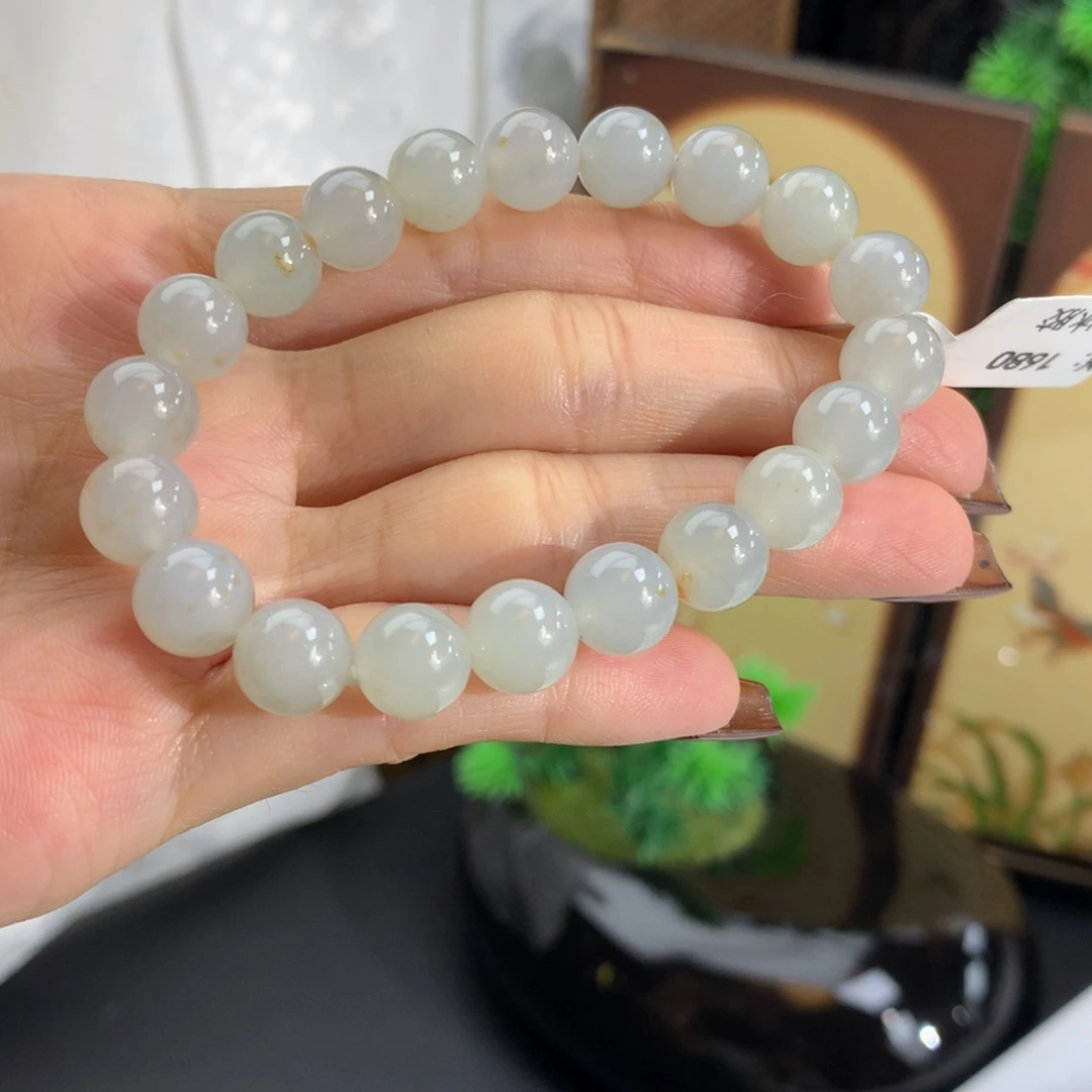 未镶嵌手串翡翠卡9冰胶黄翡洒金手串