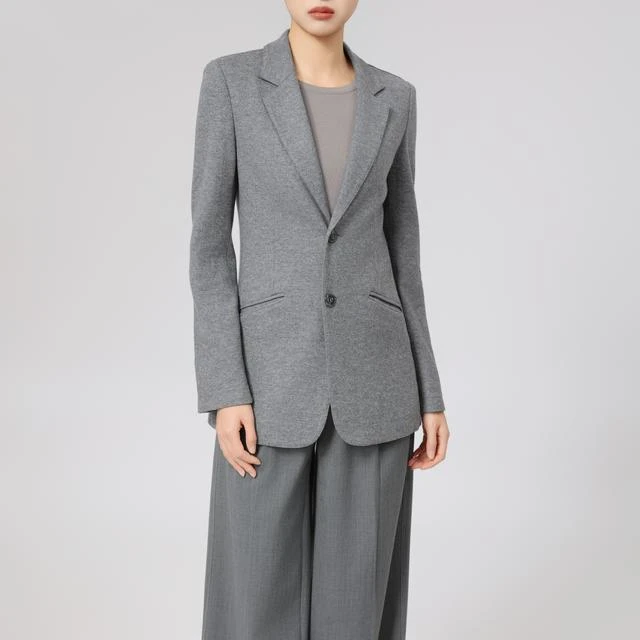 AMASS/阿玛施新款绵羊毛灰色休闲通勤小西装外套套装5400823