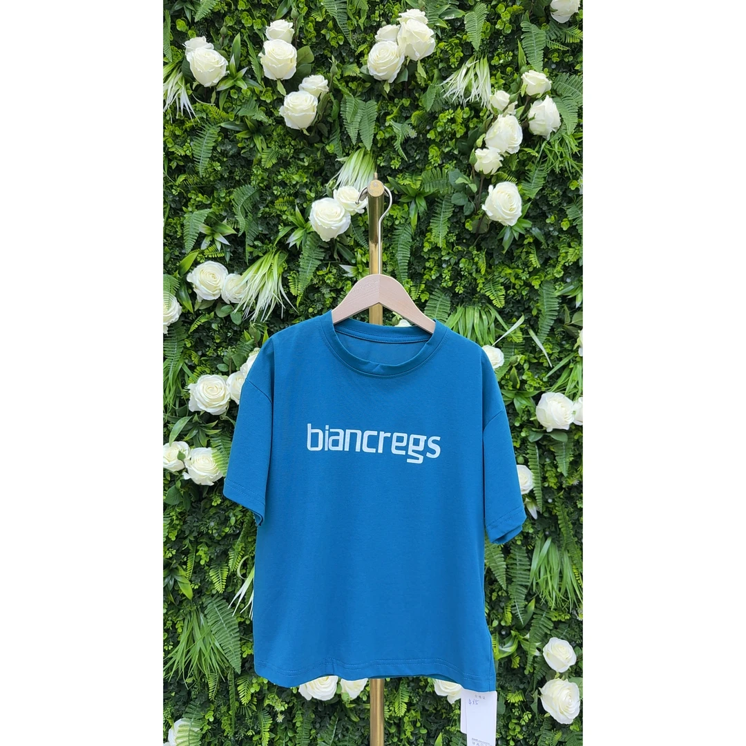 品牌高端透气纯棉字母印花T恤【大童-青少年】短袖【130-170】——T106