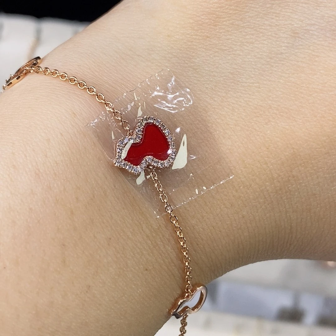 玛瑙/玉髓手链18K金镶嵌葫芦k枚