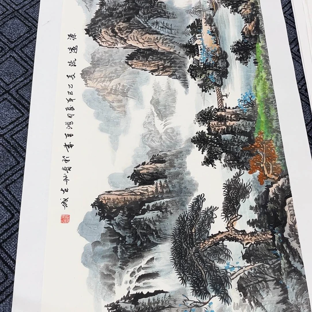 元***春国画孙鸿金老师小六山水奇