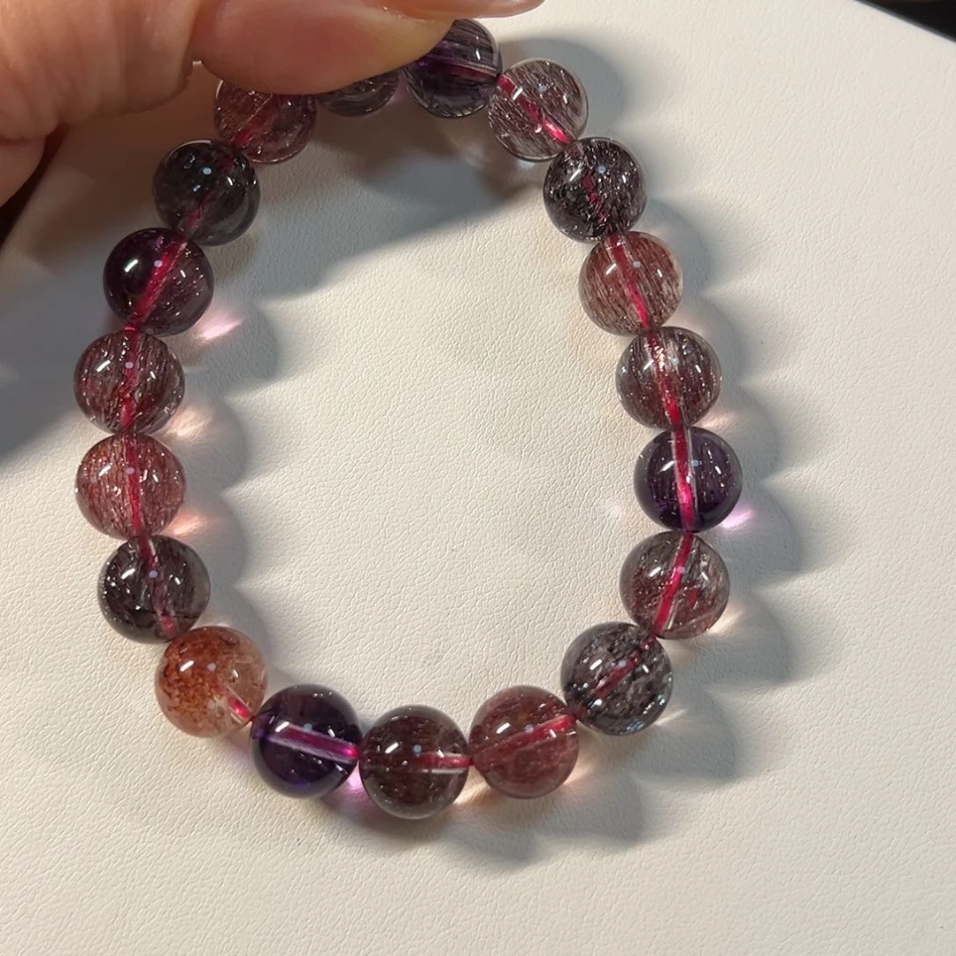 水晶手串未镶嵌天然巴西超七10.7mm满顺透体单圈手串