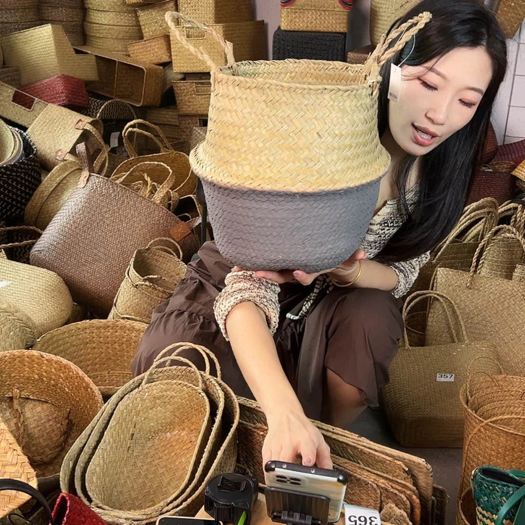 编织带草编包/草编收纳盒微瑕疵