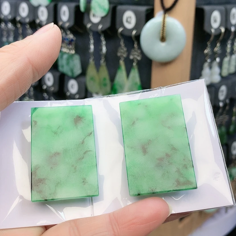 【闪购商品】翡翠耳饰银S925镶嵌?****࿐精美