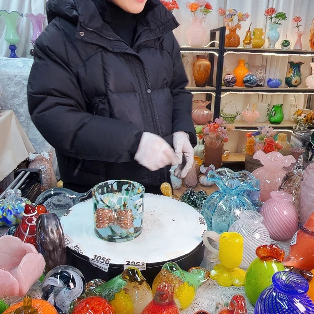 笔筒家悦美居琉璃摆件瑕疵