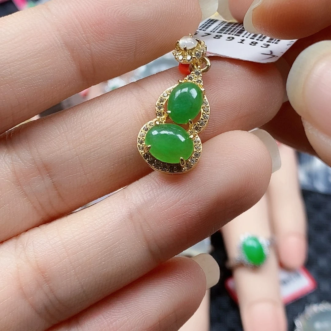 翡翠银S925镶嵌戒指