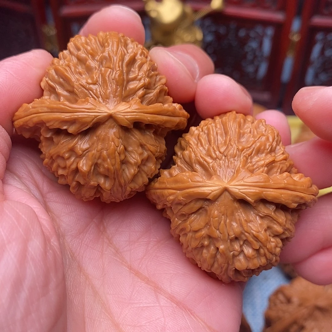 把件文玩核桃白狮子41.8尺