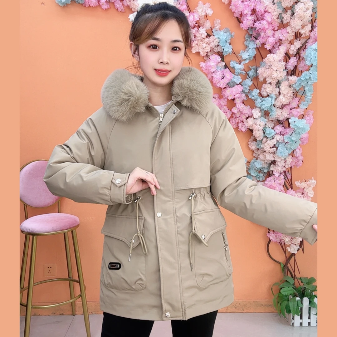 【2655】活里活面可拆卸派克棉服2025新款冬季棉衣外套女