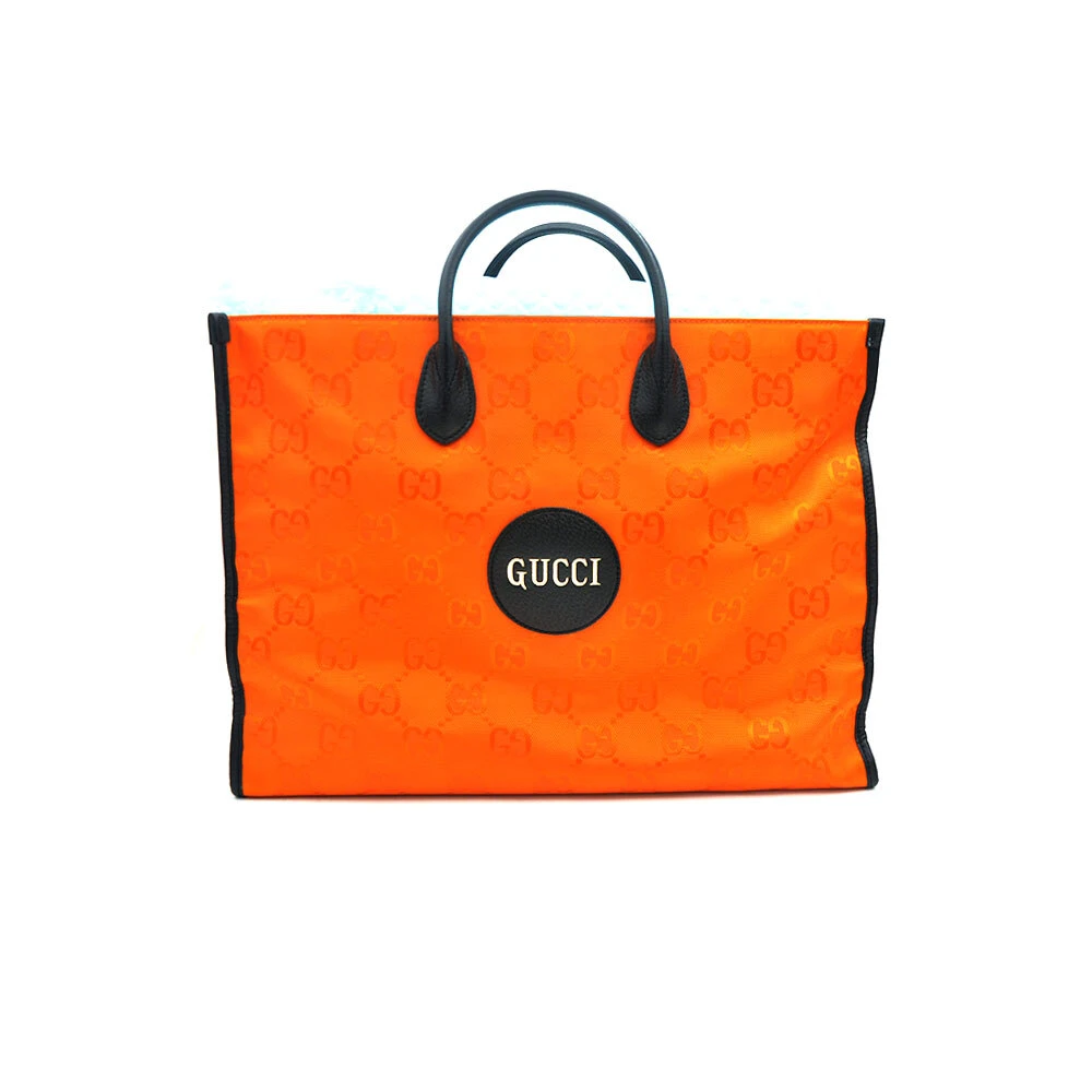 99新 GUCCI/古驰 99新春夏限量亮橙色手提肩带托特包43*33/69289