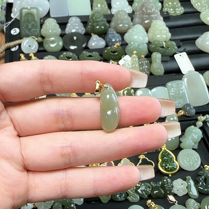 和田玉银S925镶嵌颈饰