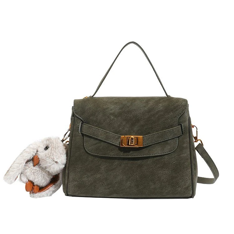 洋气时尚锁扣小方包女单肩包包2025新款潮斜挎包气质小包包手提包