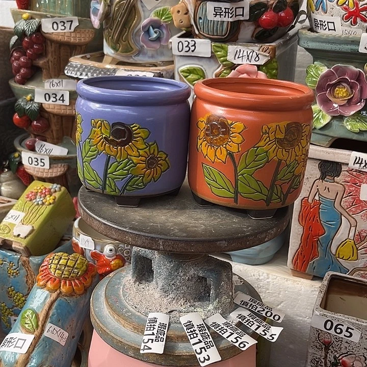 粗陶材质多肉花盆